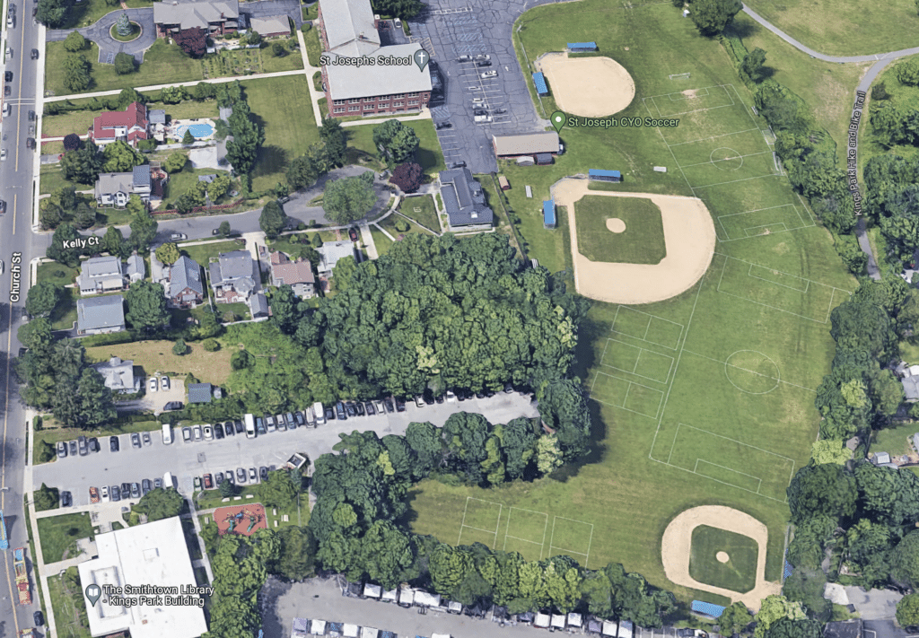 Satellite photo of Camps 'R' Us Kings Park at St. Joseph's School.